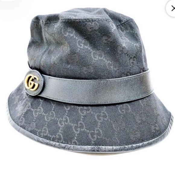 Gucci Black Logo Bucket Hat - Picture 2 of 4
